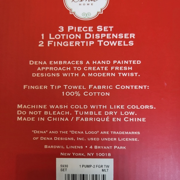 NIB Soap/Lotion Dispenser with Matching Hand Towels - Picture 5 of 11